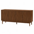 Aparador de madera maciza de roble 4 puertas 180x45x75 cm